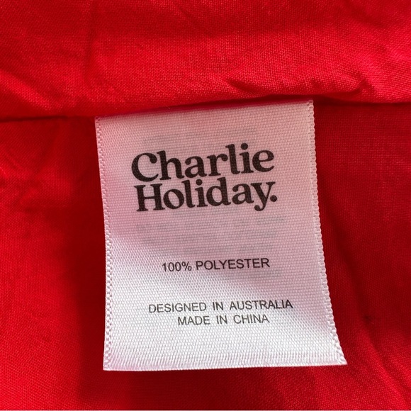 Charlie Holiday Red Floral Print Mini Dress Sundress Cottagecore Casual - Picture 2 of 16